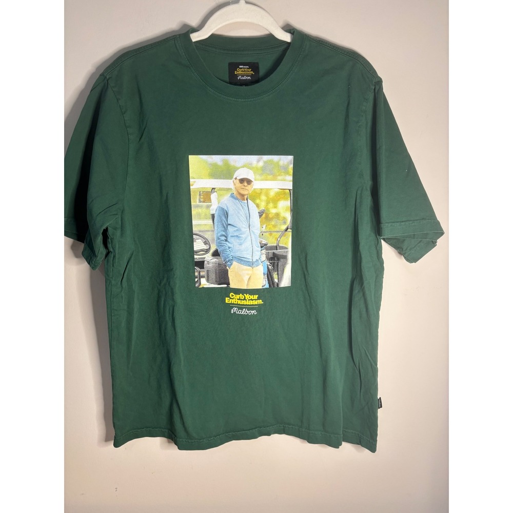 Malbon x Curb Your Enthusiasm Larry David Graphic T Shirt‎ Green Mens Medium HBO